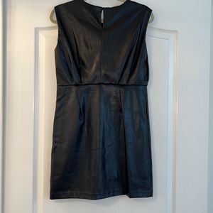 HARPER 241 black vegan short sleeve dress fully lined. S.6 soft, comfy. NWT.